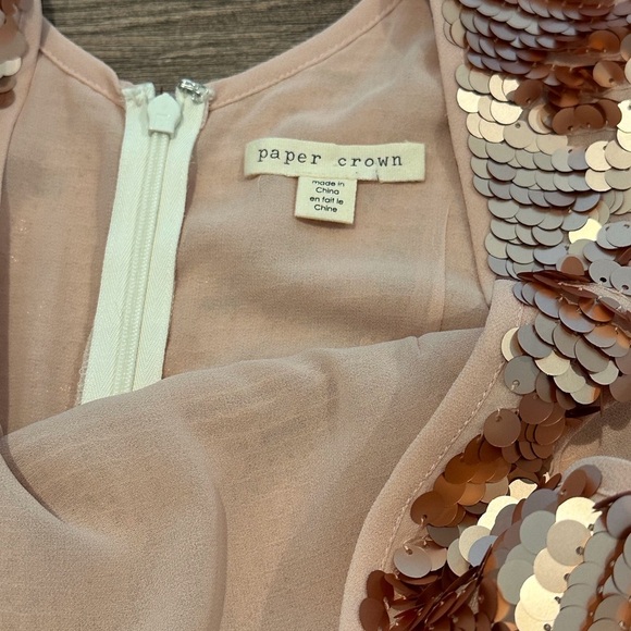 New! Anthropologie Paper Crown Addie Sequin Dress Size Small - Picture 8 of 14
